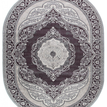 Ковер российский 36868J Rimma Lux овальный (Хит-сет, фиолетовый, серый)