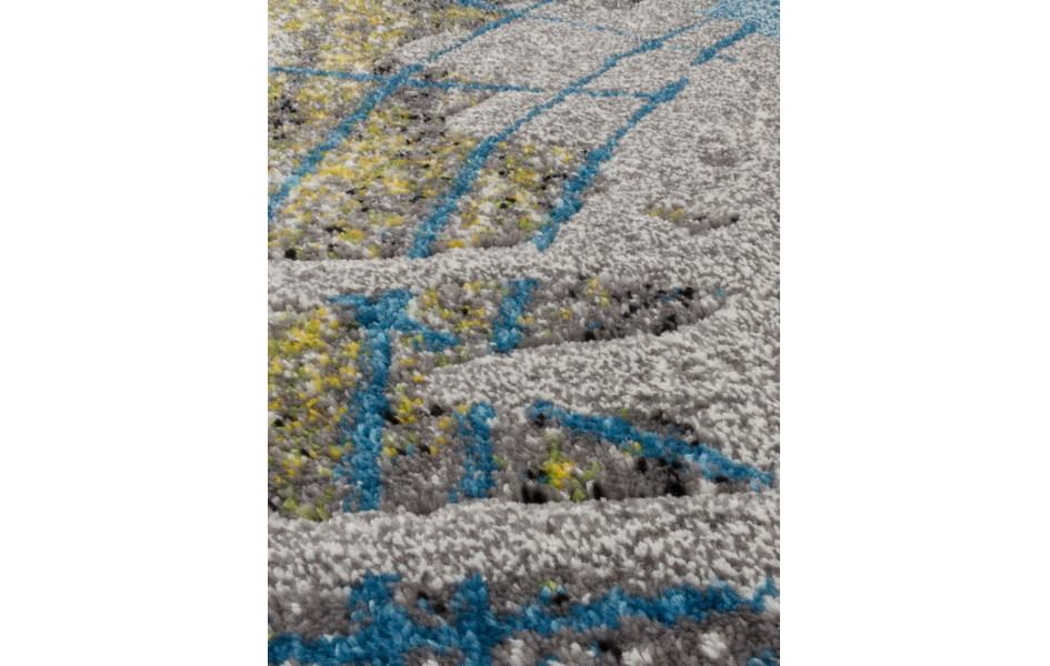 Детский ковер C077 - MULTICOLOR для мальчиков с футбольными мячами