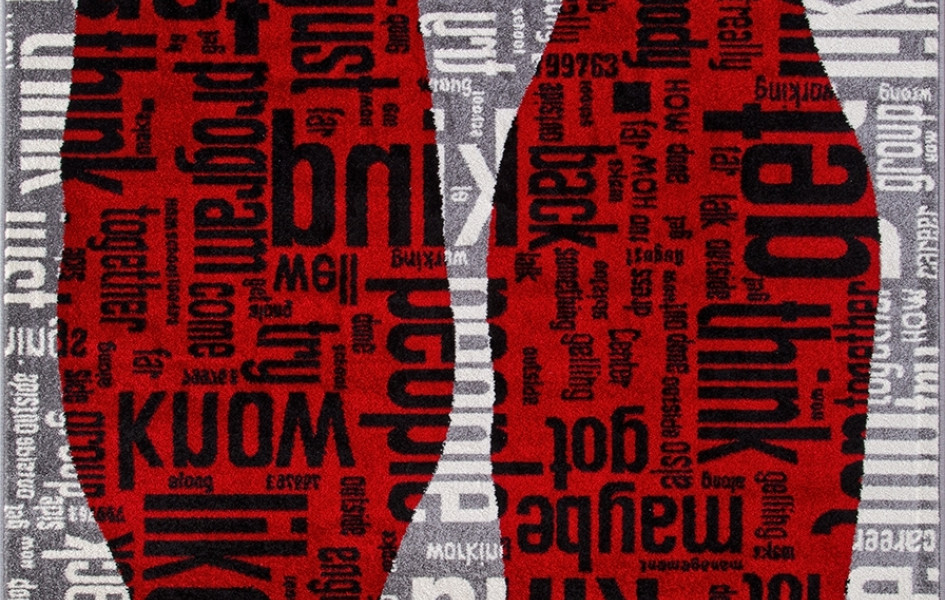 Детский ковер C081 - GRAY-RED