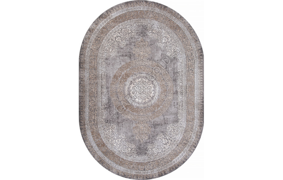 Ковер 04073C - GREY / BROWN - Овал - коллекция ARMINA