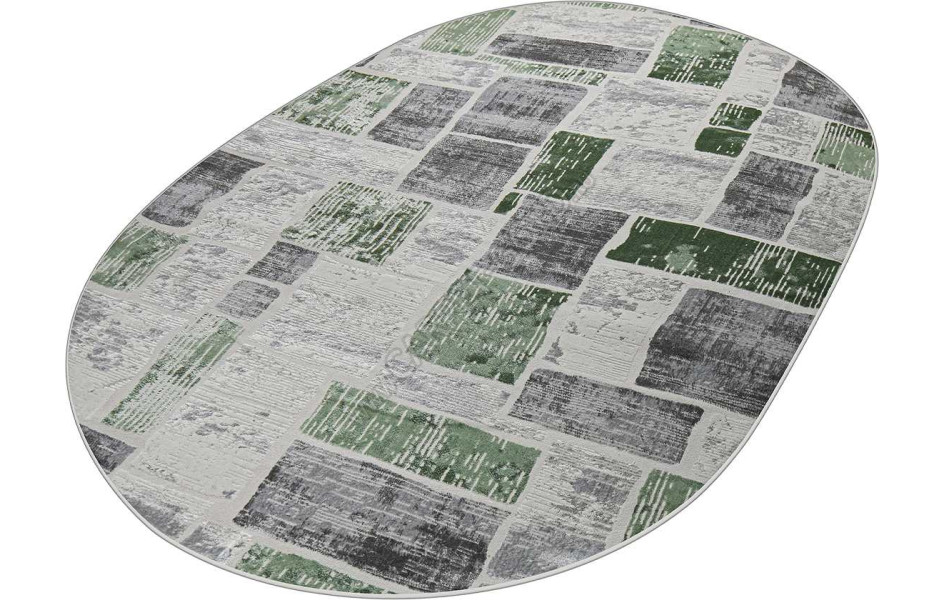 38471A OVAL GREEN FLS / L.GREY Kleopatra