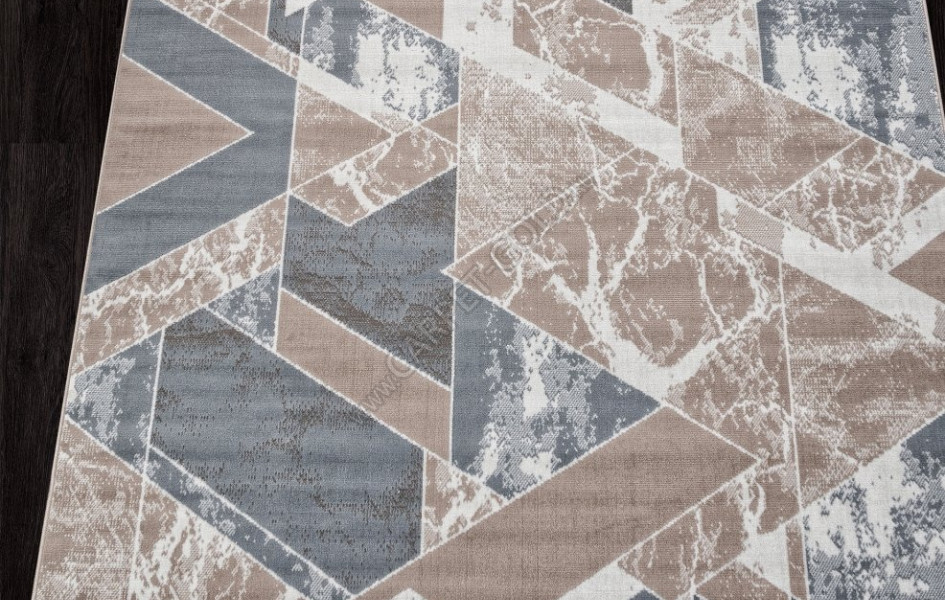 Ковер F354 - BEIGE-BLUE - Прямоугольник - коллекция SIERRA