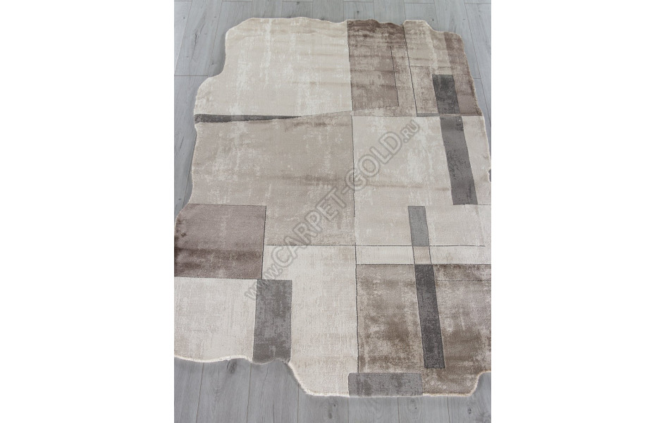 Ковер 00838C - GREY / BROWN - Прямоугольник - коллекция SAFIR