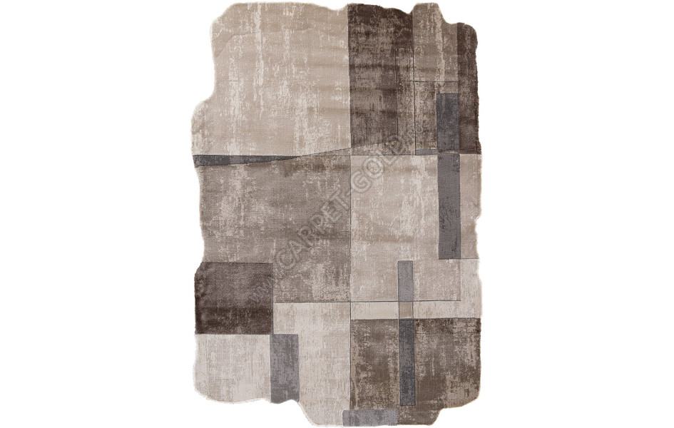 Ковер 00838C - GREY / BROWN - Прямоугольник - коллекция SAFIR