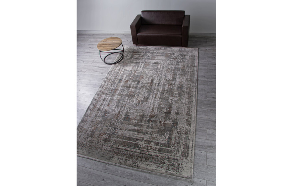 Ковер G078G2 - D.GREY / BEIGE - Прямоугольник - коллекция ROYAL