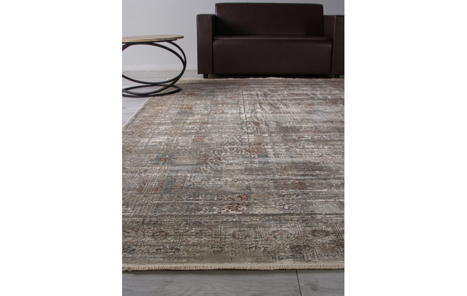 Ковер G078J2 - D.GREY / BEIGE - Прямоугольник - коллекция ROYAL