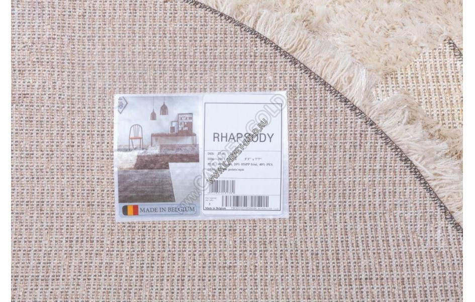 Бельгийский ковер Rhapsody 2501-100 Oval длинноворсовый пушистый